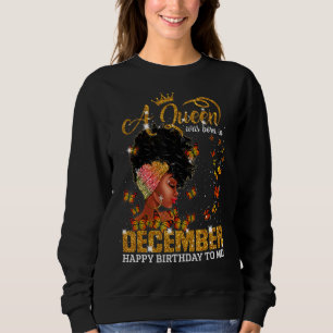 En drottning föddes i december Grattis på födelsed T Shirt
