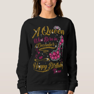 En drottning föddes i december Grattis på födelsed T Shirt