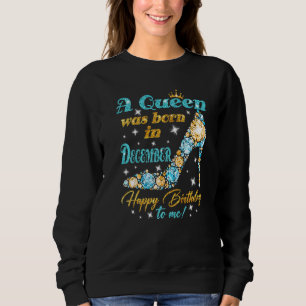 En drottning föddes i december Grattis på födelsed T Shirt