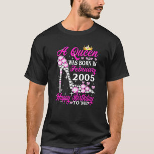 En drottning föddes i februari 2005 18:e födelseda t shirt