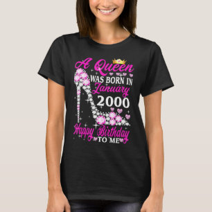 En drottning föddes i januari 2000 23:e födelsedag t shirt