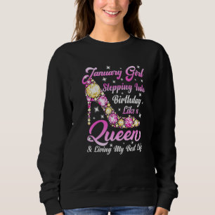 En drottning föddes i januari Lycklig T Shirt
