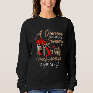 En drottning föddes i januari på födelsedagen. t shirt