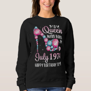 En drottning föddes i juli 1974 Grattis på födelse T Shirt