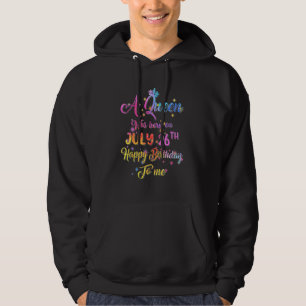 En drottning föddes i juli den 26:e födelsedagen hoodie