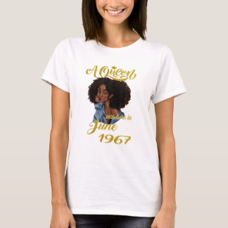 En drottning föddes i juni 1967 54:e födelsedagspr t shirt