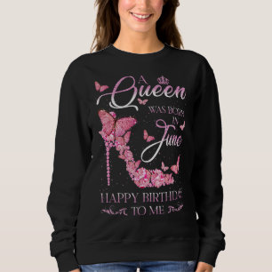 En drottning föddes i juni Grattis på födelsedagen T Shirt