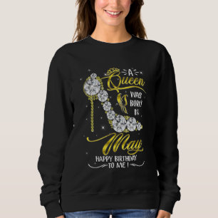 En drottning föddes i maj Grattis på födelsedagen T Shirt