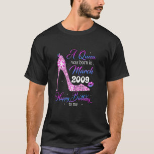 En drottning föddes i mars 2009 Grattis på födelse T Shirt