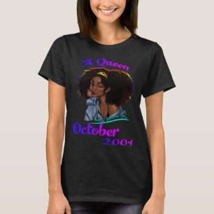 En drottning föddes i oktober 2001 20 år gammal t shirt