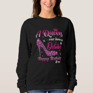En drottning föddes i oktober på födelsedagen Kvin T Shirt