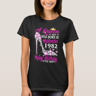 En drottning föddes i september 1982 40:e födelsed t shirt