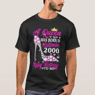 En drottning föddes i september 2000 22:a födelsed t shirt