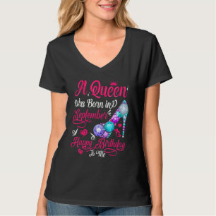 En drottning föddes i september på födelsedagen fö t shirt