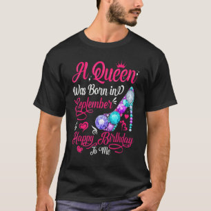 En drottning föddes i september på födelsedagen fö t shirt