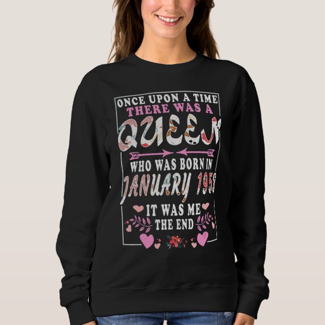 En drottning som föddes i januari 1953 t shirt (Framsida)