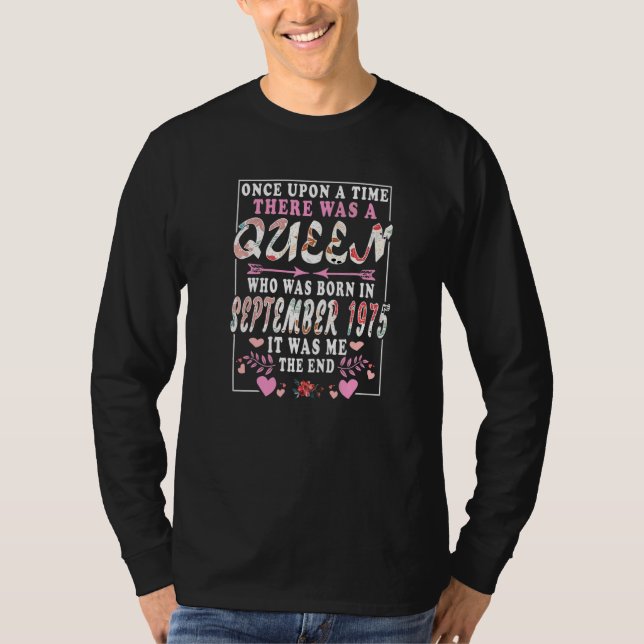 En drottning som föddes i september 1975 t shirt (Framsida)