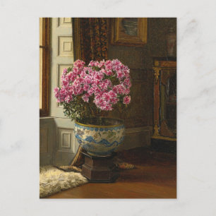 En dubbel rosa azalea Jessica Hayllar Vykort