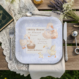 En dum gås Blå baby shower