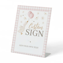 En dum gås Flicka 1-årsdag Rosa rutig