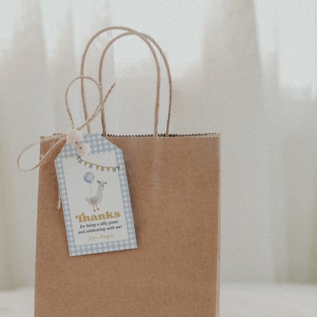 En dum gås födelsedagspresenttagg presentetikett (Skapare uppladdad)