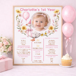 En dum gås Foto 1-årsjubileum Poster