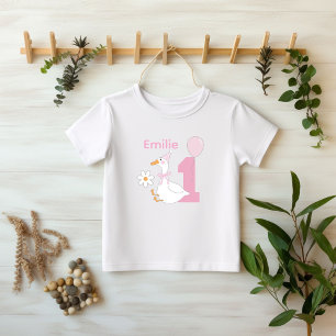 En dum gås Personlig namn Första födelsedag T Shirt