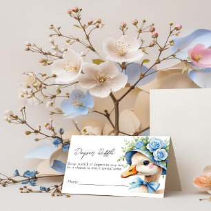 En dum gås pojke baby shower blöjlotteri kort