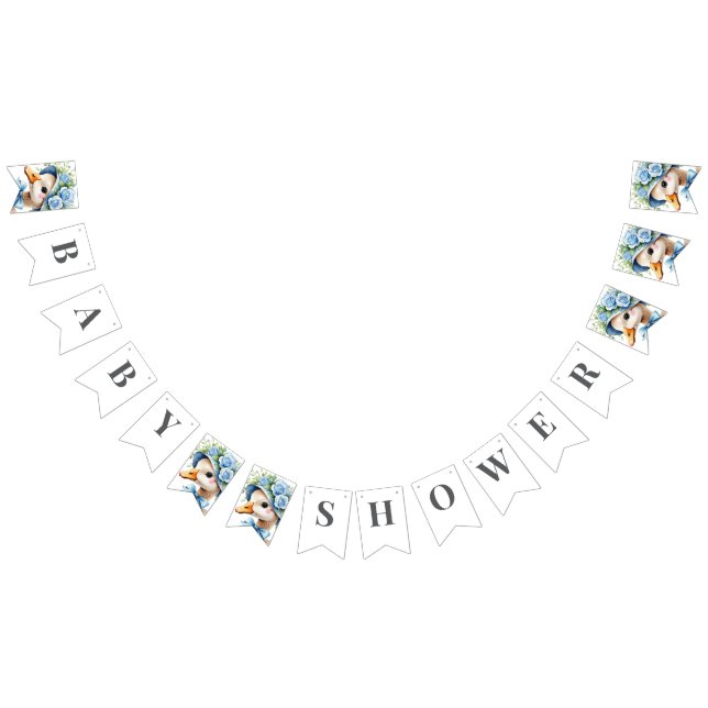 En dum gås pojke baby shower vimplar (Alla)