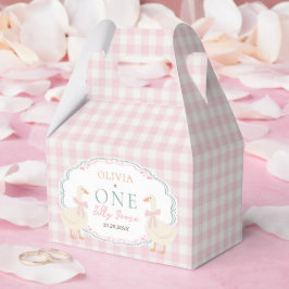 En dum gås rosa båge flicka 1-årsdag presentaskar