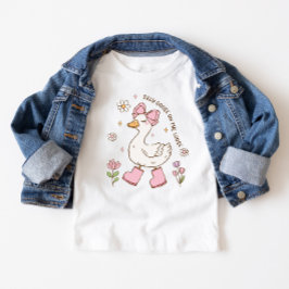 En dum gås rosa flicka 1-årsdag t shirt
