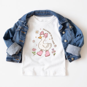 En dum gås rosa flicka 1-årsdag t shirt