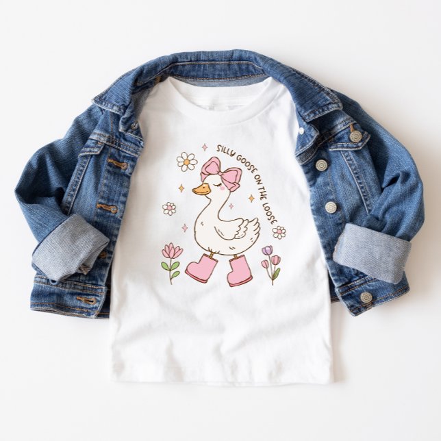 En dum gås rosa flicka 1-årsdag t shirt (Skapare uppladdad)