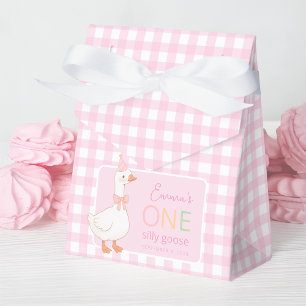 En dum gås söt rosa flicka Första födelsedagsfest Presentaskar