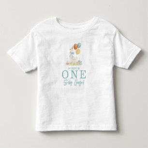 En dum gås Tealblå pojkar 1-års födelsedag T Shirt