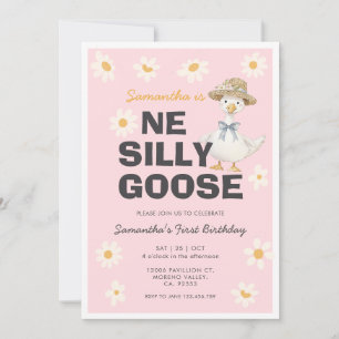 En dum gäss Daisy födelsedagsfest inbjudan