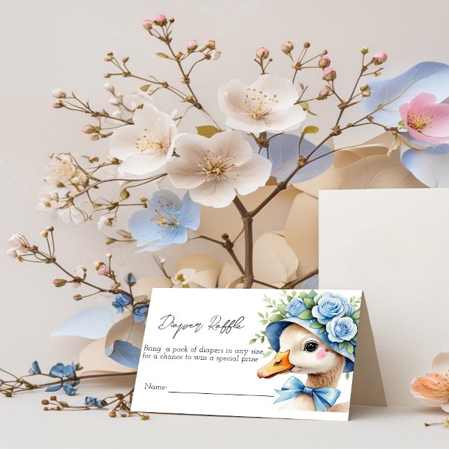 En dum gäss pojke baby shower blöjlotteri kort (Skapare uppladdad)