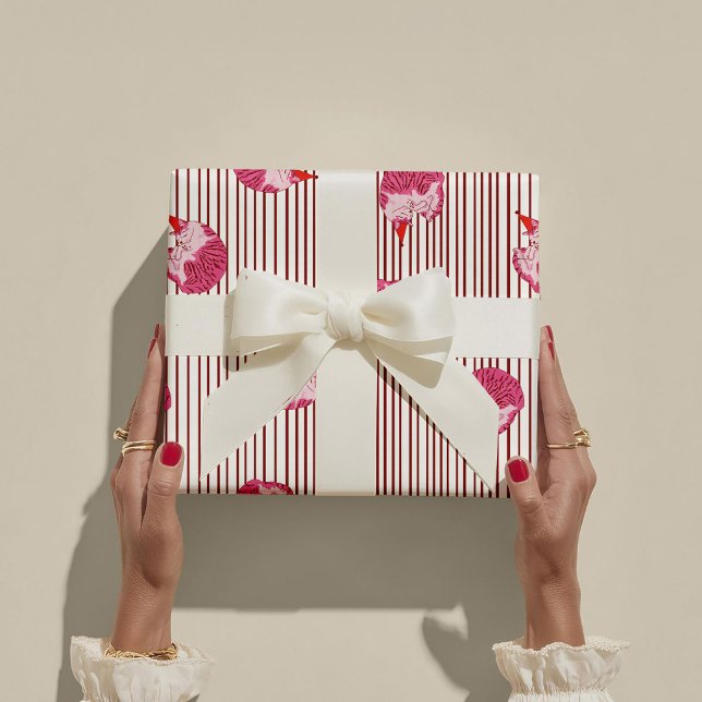 En dum rosa kattunge 1-årsdag presentpapper (Skapare uppladdad)