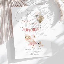 En dum vintage födelsedagsgås akvarell