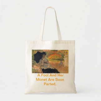 En dumbom och hon Monet är den snart särade påsen Tygkasse