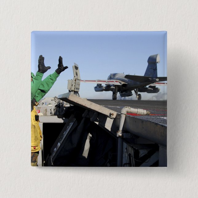 En EA-6B-påskjutare startar från cockpit Knapp (Framsida)