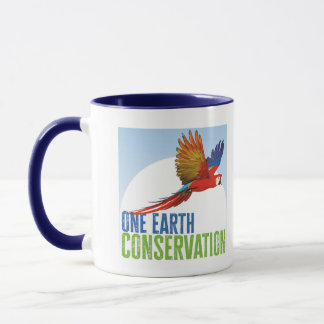 En Earth Conservation-kaffe mugg blå insida