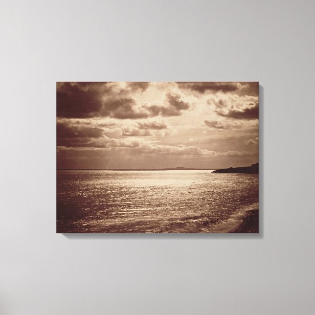 En effekt av Sol, Normandie c.1857 (sepiafon) Canvastryck (Framsida)