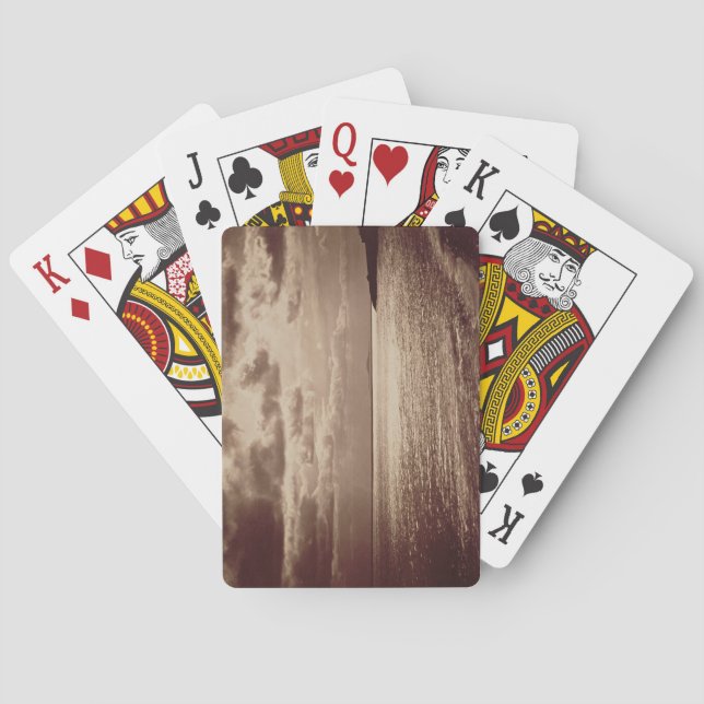 En effekt av Sol, Normandie c.1857 (sepiafon) Spelkort (Baksidan)