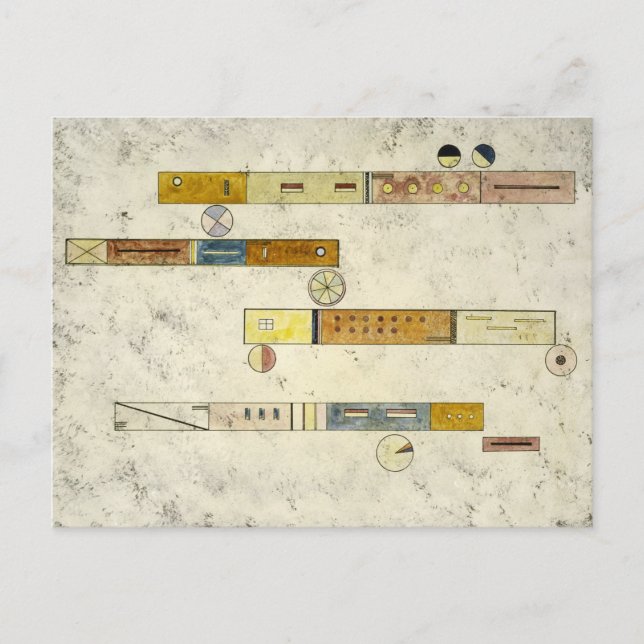 En efter den andra, 1933 av Wassily Kandinsky Vykort (Framsida)