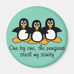 En efter en Penguins fina design Magnet