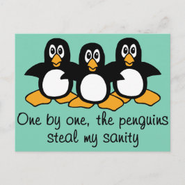 En efter en Penguins fina design Vykort