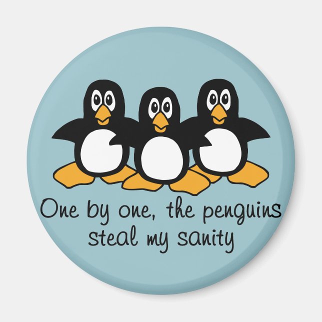 En efter en Penguins vackra, blå Magnet (Framsidan)