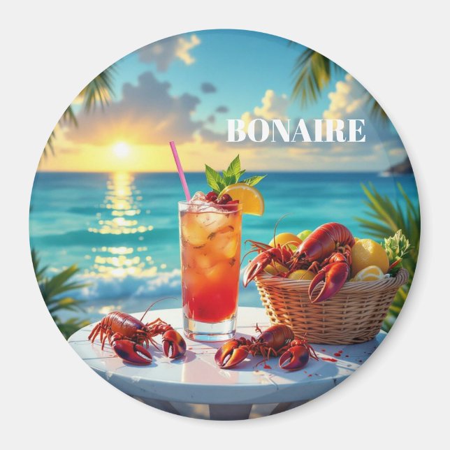 En eftermiddag på bonaire magnet (Framsidan)