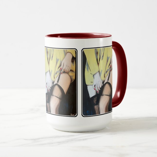 'En eftermiddagsaffär' målning på en Mugg (Framsida höger)